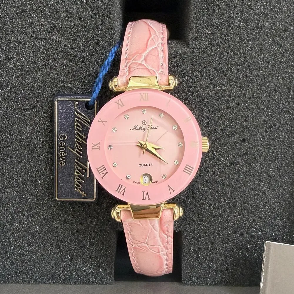 New Mathey Tissot Classic Quartz Pink Dial Women's Watch